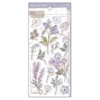 Samolepky mind wave paper & plant purple