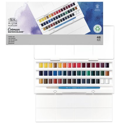 Akvarelové barvy Cotman - Studio set 46 ks