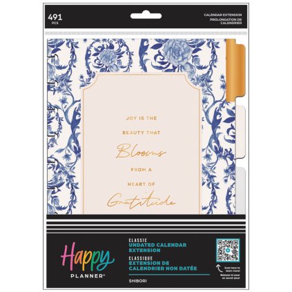 Nedatovaná náplň do diáře Happy Planner CLASSIC shibori