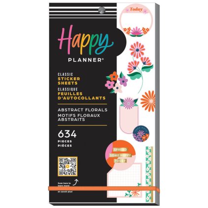 samolepky happy planner abstract florals