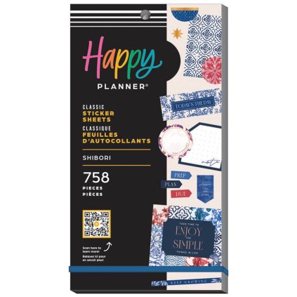 samolepky happy planner shibori