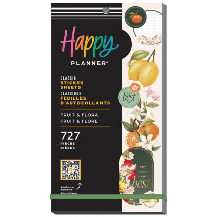 samolepky happy planner fruit and flora