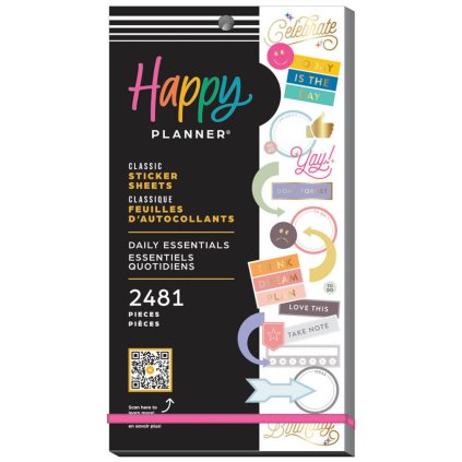 samolepky happy planner daily essentials