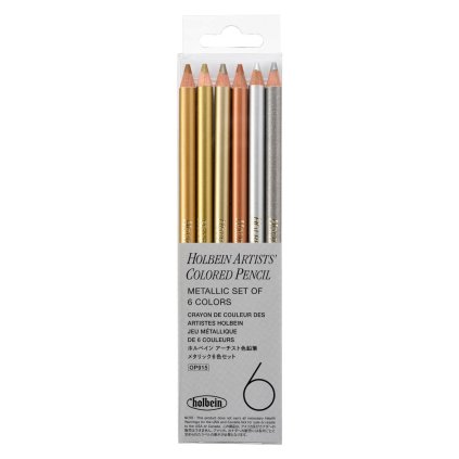 Pastelky Holbein Metallics, sada 6 ks