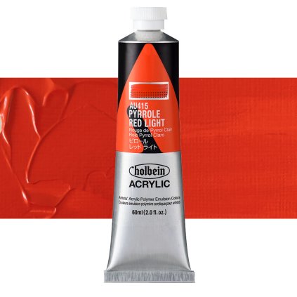 AU415 akrylova barva heavy body holbein pyrrole red light