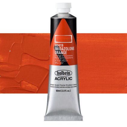 AU419 akrylova barva heavy body holbein imidazolone orange
