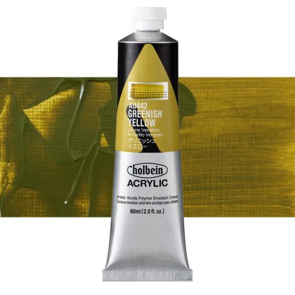 AU442 akrylova barva heavy body holbein greenish yellow