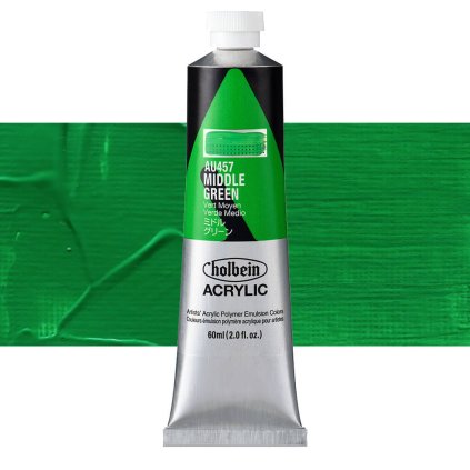 AU457 akrylova barva heavy body holbein middle green