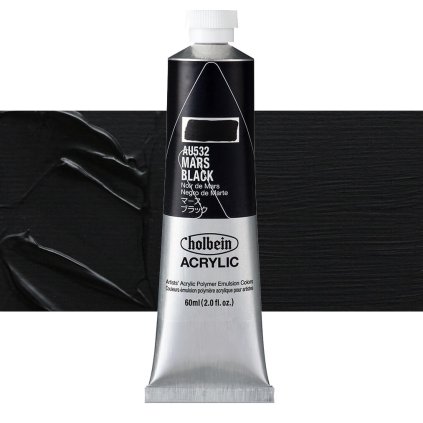 AU532 akrylova barva heavy body holbein mars black