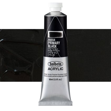 AU554 akrylova barva heavy body holbein primary black