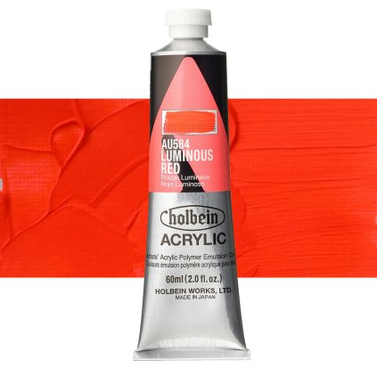 AU584 akrylova barva heavy body holbein luminous red