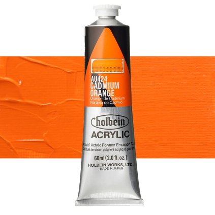 AU424 akrylova barva heavy body holbein cadmium orange