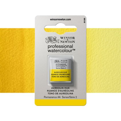 akvarelová barva winsor newton půlpánvička aureolin hue