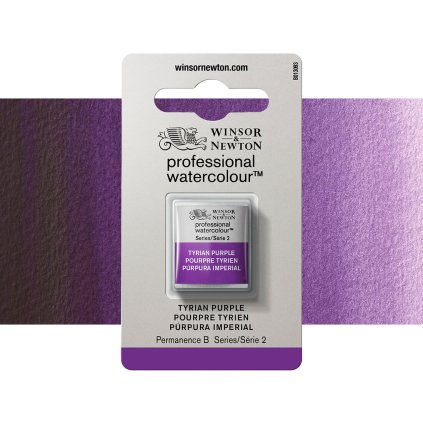 akvarelová barva winsor newton pulpanvicka tyrian purple