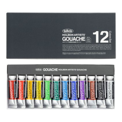 sada kvasovych barev holbein 12 x15 ml