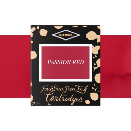 inkoustové bombičky diamine 6 ks passion red