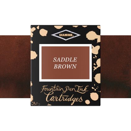 inkoustové bombičky diamine 6 ks saddle brown