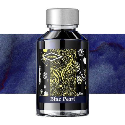 inkoust diamine třpytivý 50 ml blue pearl
