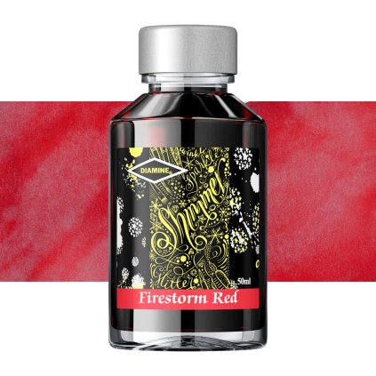 inkoust diamine třpytivý 50 ml firestorm red