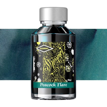 inkoust diamine třpytivý 50 ml peacock flare