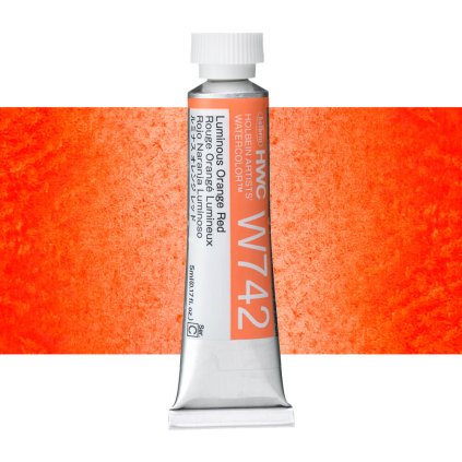 akvarelova barva holbein luminous orange red W742