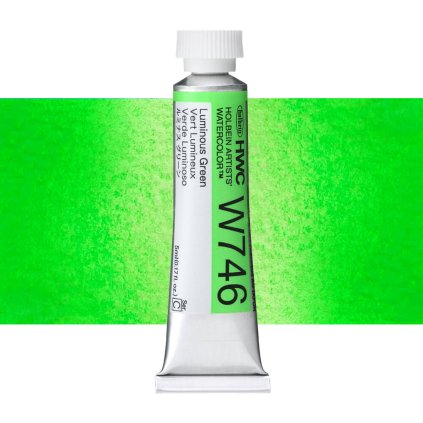 akvarelova barva holbein luminous green W746