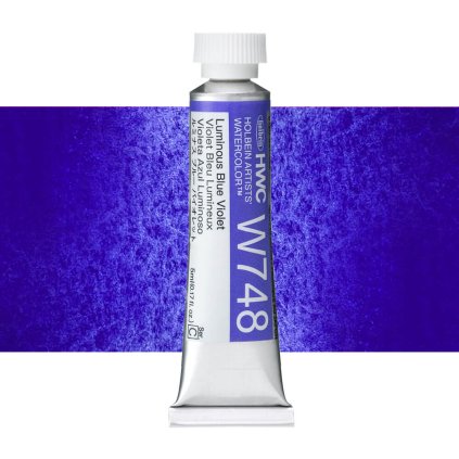 akvarelova barva holbein luminous blue violet W748