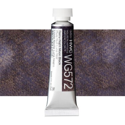akvarelova barva holbein 5 ml rainy night moon black WG572