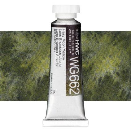 akvarelova barva holbein 15 ml hazy moon yellow WG662