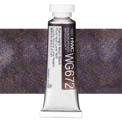 akvarelova barva holbein 15 ml rainy night moon black WG672