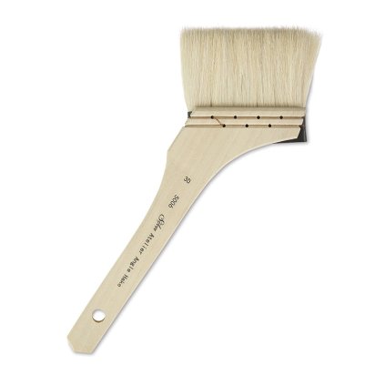plochý štětec hake silver brush angle