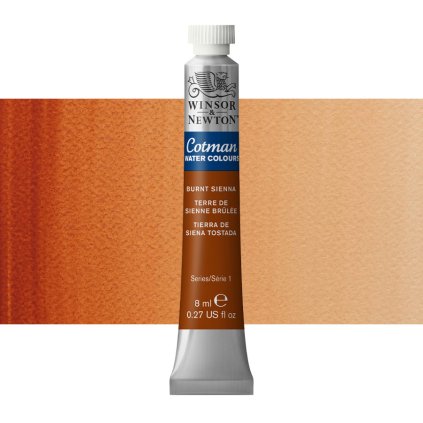 akvarelová barva cotman tuba burnt sienna