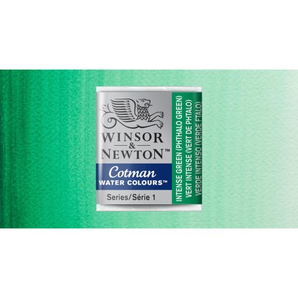 akvarelová barva cotman půlpánvička intense green