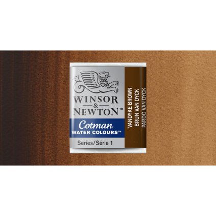 akvarelová barva cotman půlpánvička vandyke brown