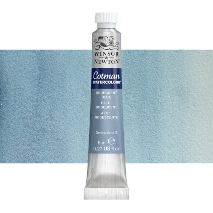 akvarelová barva cotman tuba iridescent blue