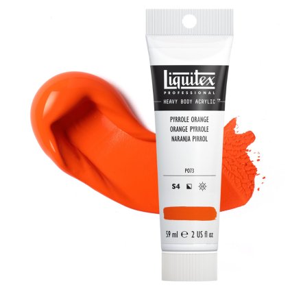 akrylova barva liquitex heavy body pyrolle orange