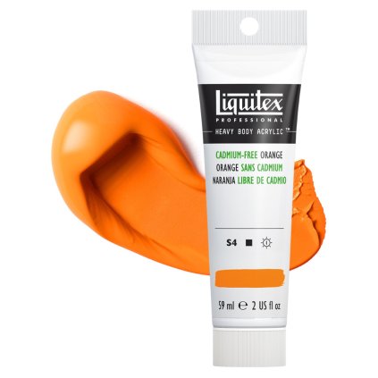 akrylova barva liquitex heavy body cadmium free orange