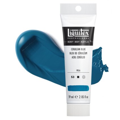 akrylova barva liquitex heavy body cerulean blue