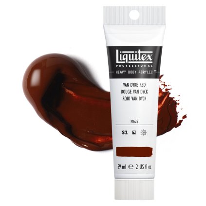 akrylova barva liquitex heavy body van dyke red