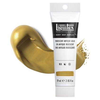 akrylova barva liquitex heavy body iridescent antique gold