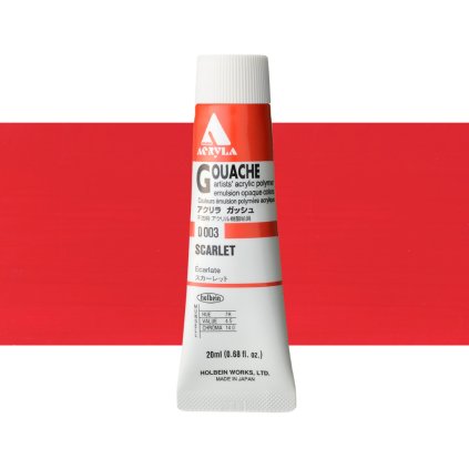 akrylový kvaš holbein d003 scarlet