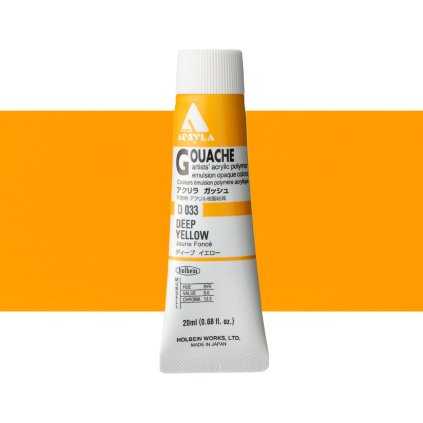 akrylový kvaš holbein d033 deep yellow