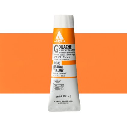 akrylový kvaš holbein d036 orange yellow