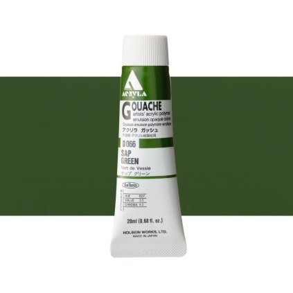 akrylový kvaš holbein d066 sap green