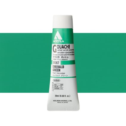 akrylový kvaš holbein d067 emerald green