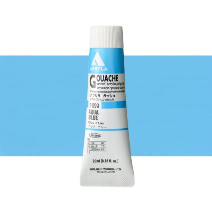akrylový kvaš holbein d099 aqua blue
