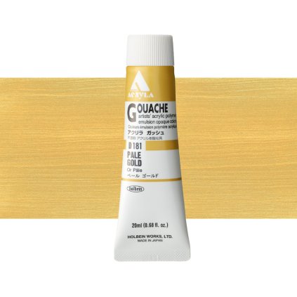 akrylový kvaš holbein d181 pale gold