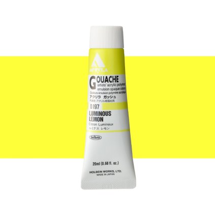 akrylový kvaš holbein d197 luminous lemon