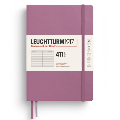 Zapisnk Leuchtturm1917 411 A5 dusty rose linkovany