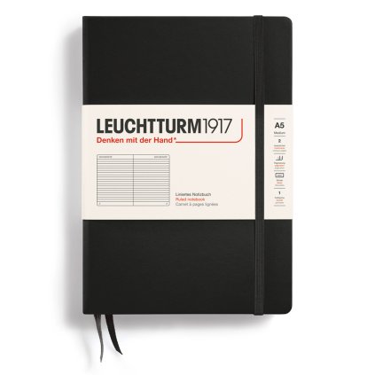 Zápisník Leuchtturm1917 A5 linkovaný - Black